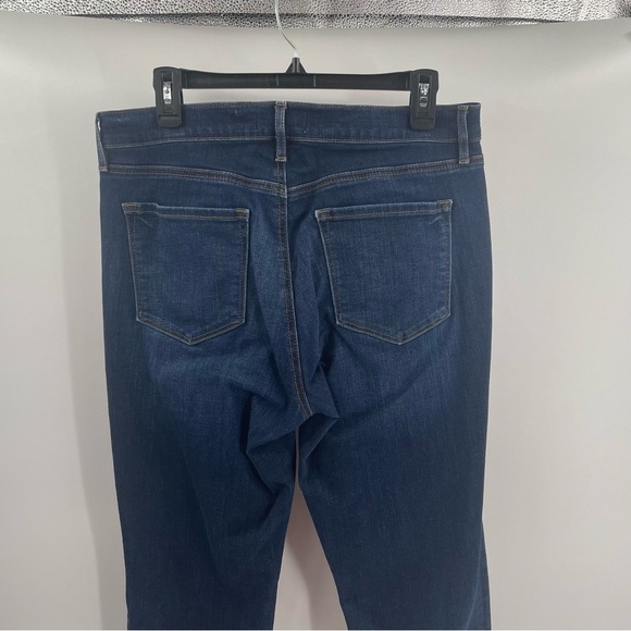 Loft Modern Straight Tall Pocket Fringe Ankle Mid Rise Medium Wash Stretch Jeans - Picture 5 of 12